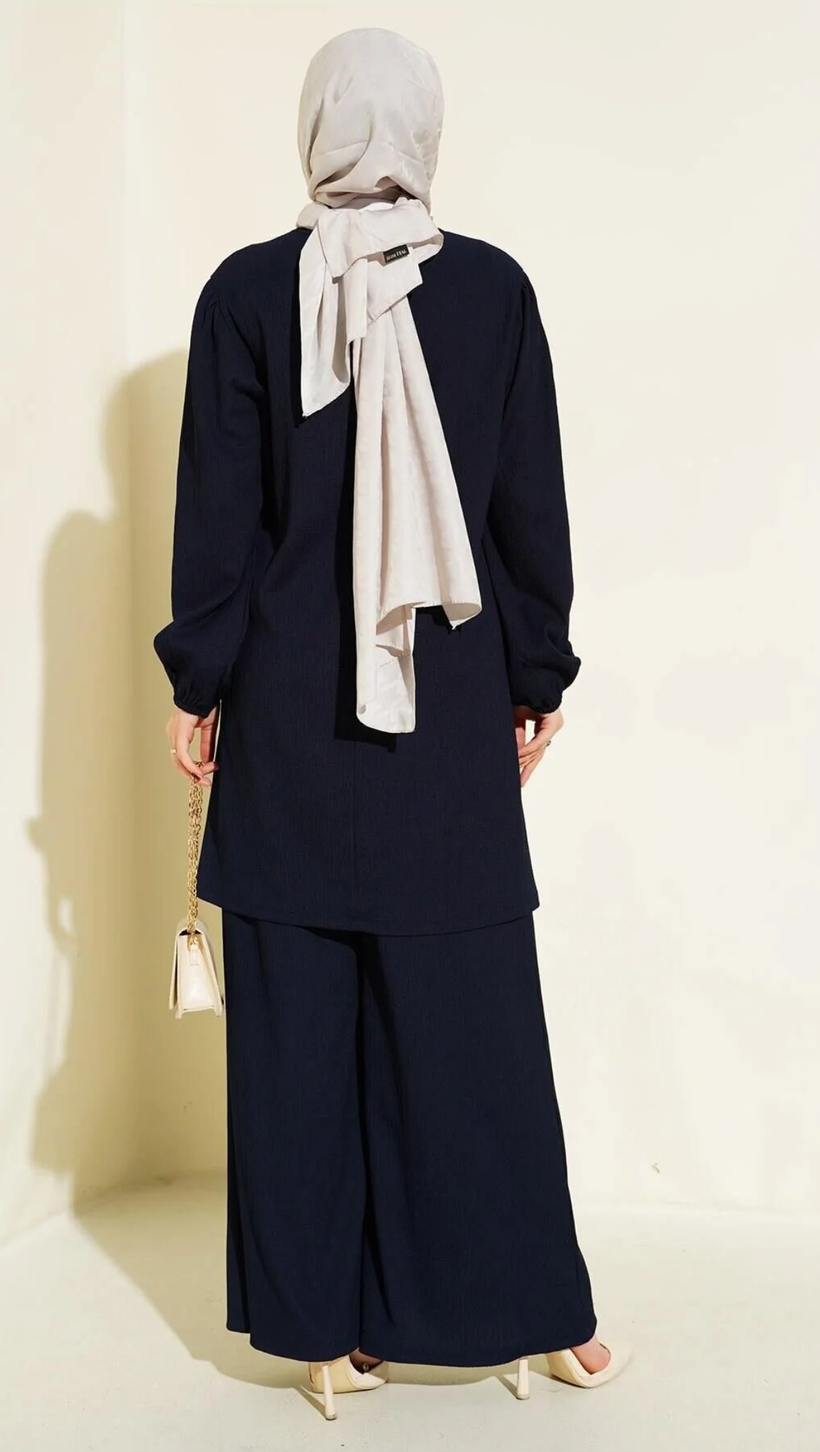 Bigdart بنطلون تونيك نسائي باللون الأزرق الداكن، طقم علوي سفلي 6663