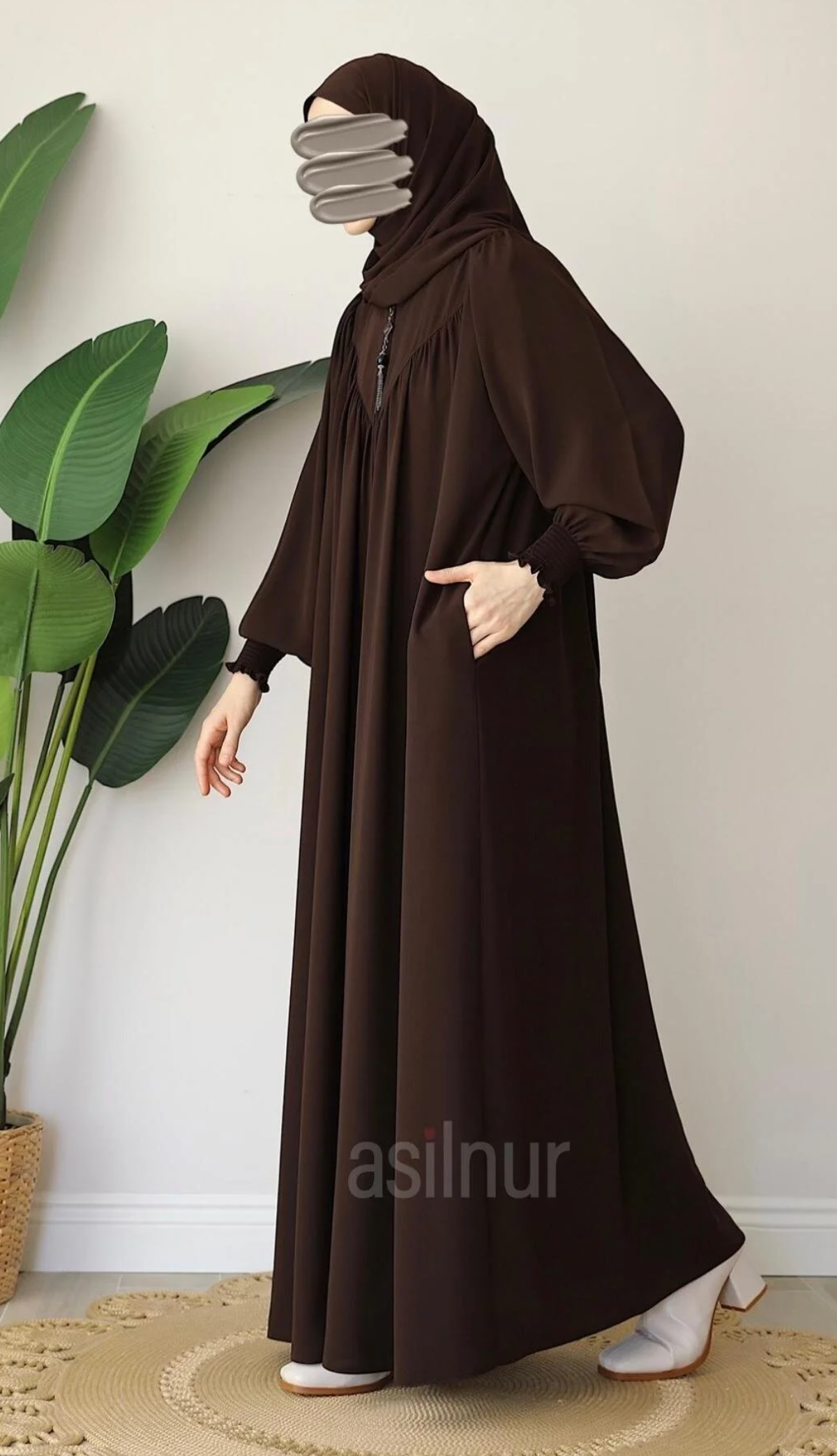 ASİLNUR مجموعة شال Elif Ferace مع هدية