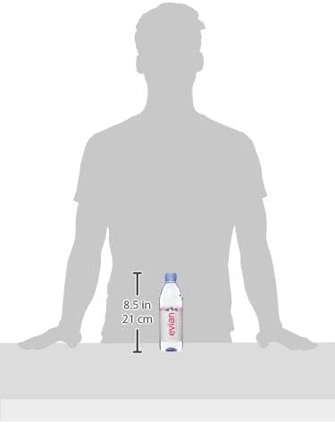 Evian Mineral Water, Naturally Filtered Drinking Water, 50cL Bottled Water Crafted by Nature, Case of 24 x 50 cL Evian Water Bottles / زجاجة مياه معدنية 500 مل من افيان