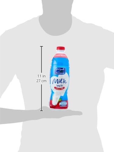 Almarai Milk PET Full Cream Milk 4 x 1 Liter / لبن سادة كامل الدسم من المراعي، 4 قطع، 1 لتر