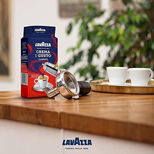 Lavazza ground coffee blend, crema e gusto classico, arabica & robusta - dark roast, 250 g / مزيج بن مطحون من لافازا، كريما اي جوستو كلاسيكو، ارابيكا وروبوستا - تحميص داكن، 250 جرام، أرض، علبة