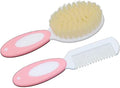 Baby Hair Brush and Comb Set, Baby Brush with Soft Natural Bristles / مجموعة فرشاة ومشط بشعيرات طبيعية ناعمة للأطفال