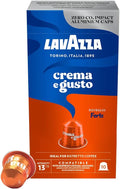 Lavazza Crema e Gusto Forte 10 Capsules Intensity 13 ideal for Ristretto / كبسولات كريما اي غوستو فورتي من لافازا، 10 كبسولات كثافة 13 مثالية لريستريتو