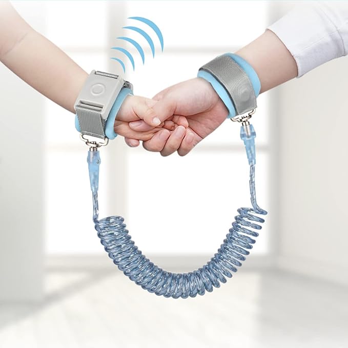 Anti Lost Wrist Link for Toddlers  6.56ft / حلقات معصم مضادة للضياع للاطفال الصغار، زمام معصم للاطفال باللون الازرق مع حبل معصم بتصميم فتح مغناطيسي للحفاظ على طفلك قريبًا وآمنًا بطول 6.5 قدم