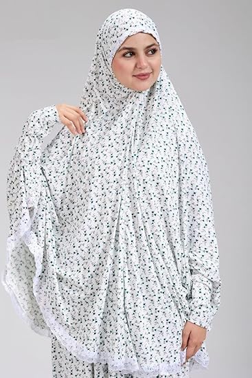 Generic Womens Khimar Pure Soft Cotton - Free Size (Multicolor) / خمار نسائي مصنوع من القطن الناعم، متعدد الألوان، مقاس موحد يناسب حتى 120 كيلو، بتصميم بسيط