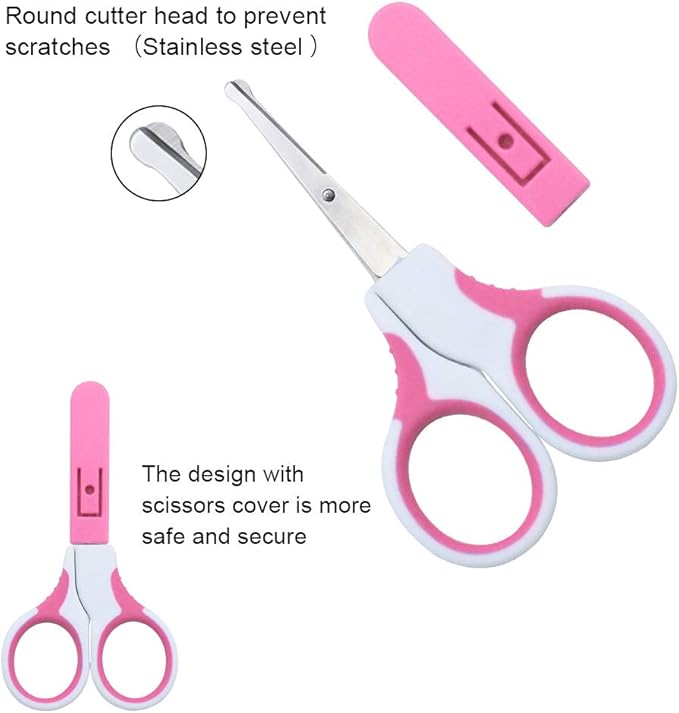 Baby Nail Care - Care Kit Nail Clippers Hairbrush / العناية بأظافر الطفل - مجموعة العناية بالطفل ومجموعة التنظيف للتنظيف الشخصي اليومي للرضع، مجموعة مانيكير حديثي الولادة، مجموعة العناية بصحة الطفل، مقص أظافر، فرشاة شعر.