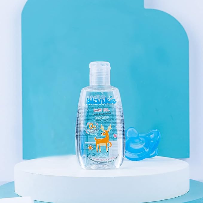Blankie baby oil - 100 ml / زيت للجسم كامل من بلانكي مرطب ومنعش، مناسب لجميع أنواع البشرة، 100 مل