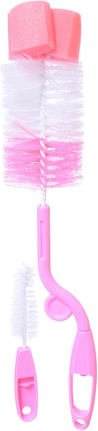 2-Piece Bottle Cleaning Set - Pink / مجموعة تنظيف الزجاجات من قطعتين - وردي