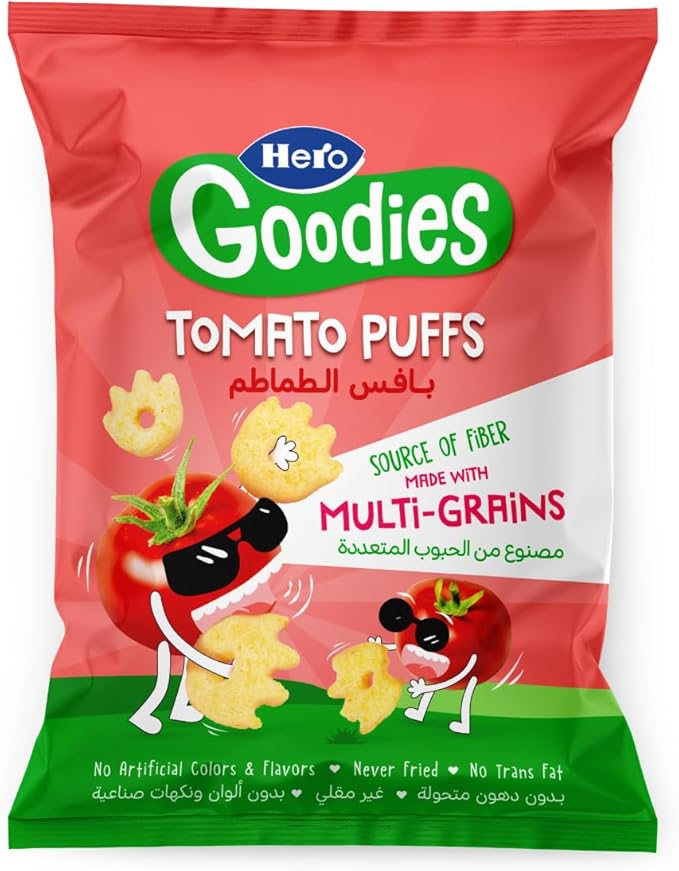 Hero Goodies Tomato Puffs 30g / هيرو جوديز طماطم - 30 جرام