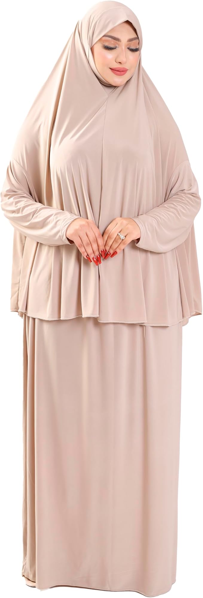 Solid Prayer Drop Cotton Feel Comfortable and Cool Fiber Material - Modern Plain Prayer Set Fits All Taste / إسدال للصلاة سادة من القطن بملمس مريح ورائع - طقم صلاة عصري سادة يناسب جميع الأذواق