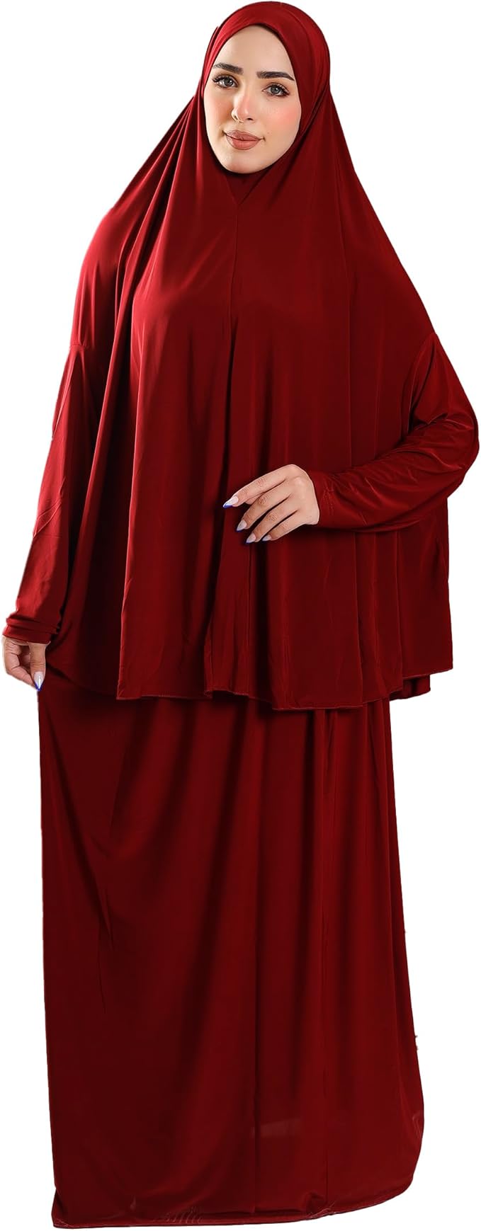 Solid Prayer Drop Cotton Feel Comfortable and Cool Fiber Material - Modern Plain Prayer Set Fits All Taste / إسدال للصلاة سادة من القطن بملمس مريح ورائع - طقم صلاة عصري سادة يناسب جميع الأذواق