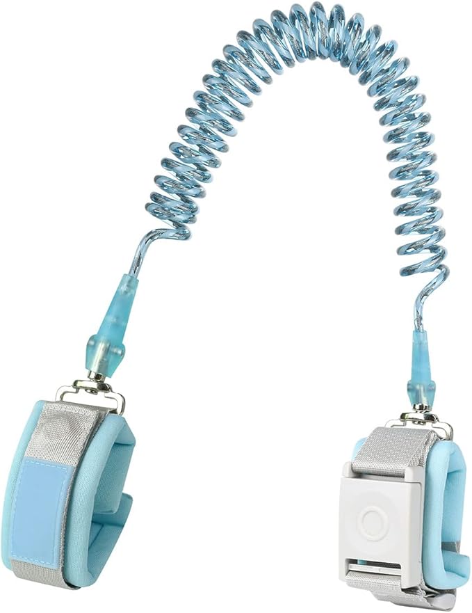 Anti Lost Wrist Link for Toddlers  6.56ft / حلقات معصم مضادة للضياع للاطفال الصغار، زمام معصم للاطفال باللون الازرق مع حبل معصم بتصميم فتح مغناطيسي للحفاظ على طفلك قريبًا وآمنًا بطول 6.5 قدم