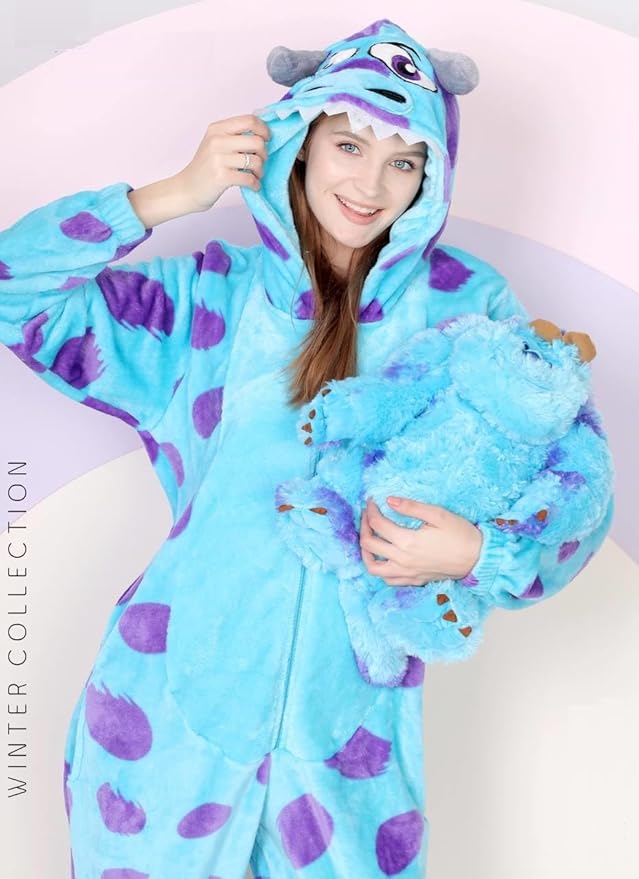 Women's Fur Hooded Jumpsuit One Size / جمبسوت نسائي بغطاء رأس من الفرو، مقاس واحد