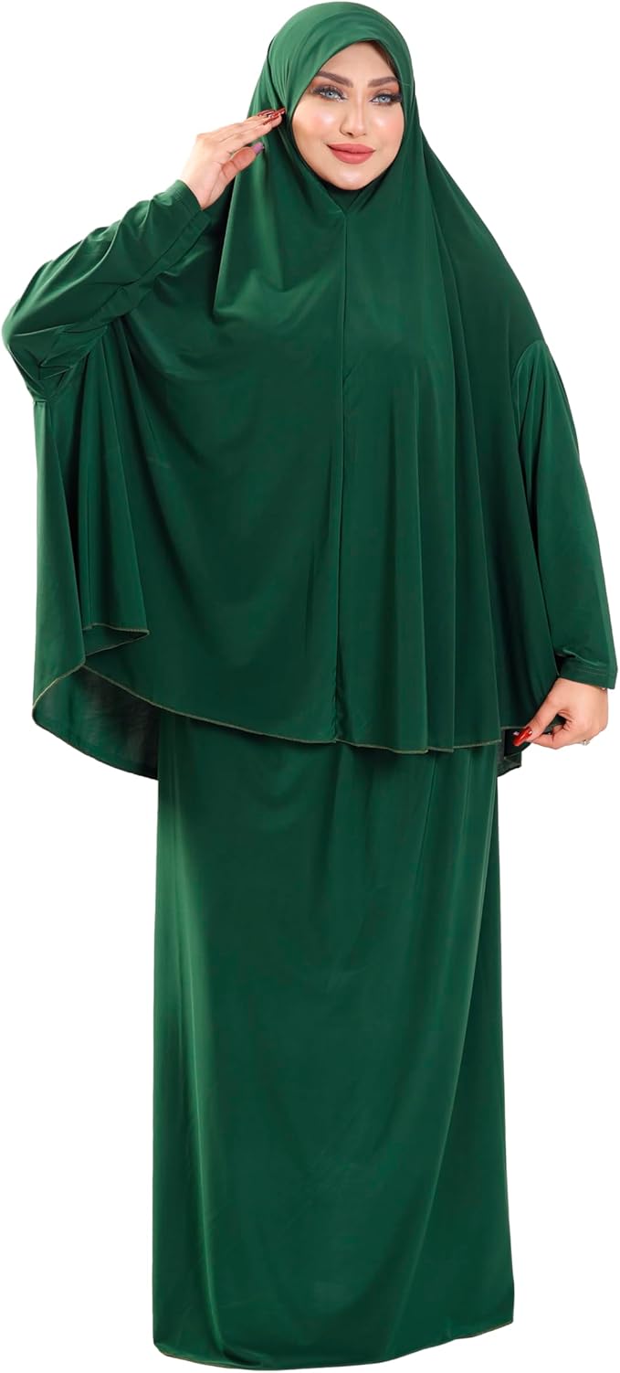 Solid Prayer Drop Cotton Feel Comfortable and Cool Fiber Material - Modern Plain Prayer Set Fits All Taste / إسدال للصلاة سادة من القطن بملمس مريح ورائع - طقم صلاة عصري سادة يناسب جميع الأذواق