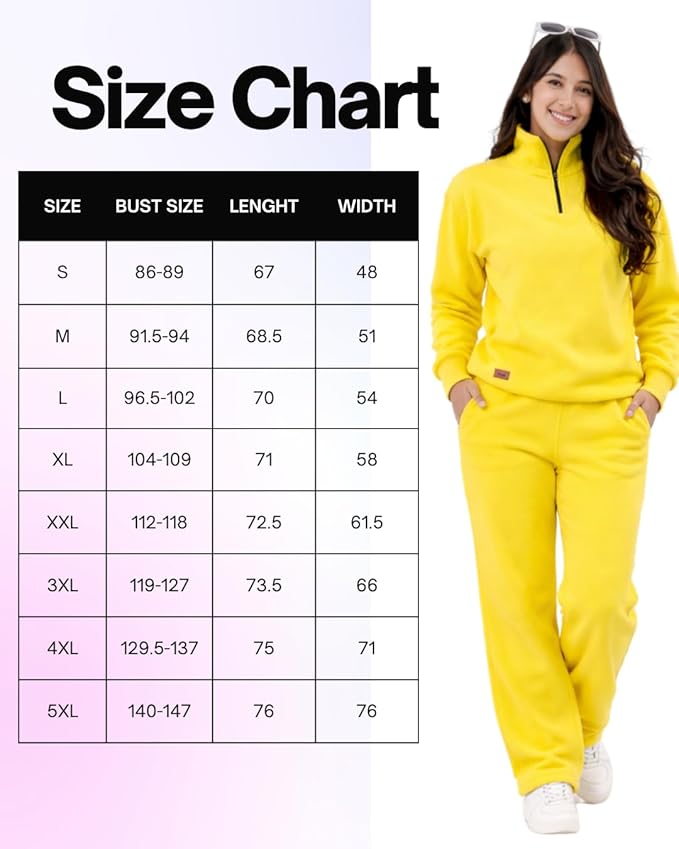 Women's Mom & Me Plain Tracksuit Set, Quarter Zip Pullover and Pants / طقم بدلة رياضية سادة للنساء من موم اند مي، بلوفر بسوستة قصيرة وبنطلون