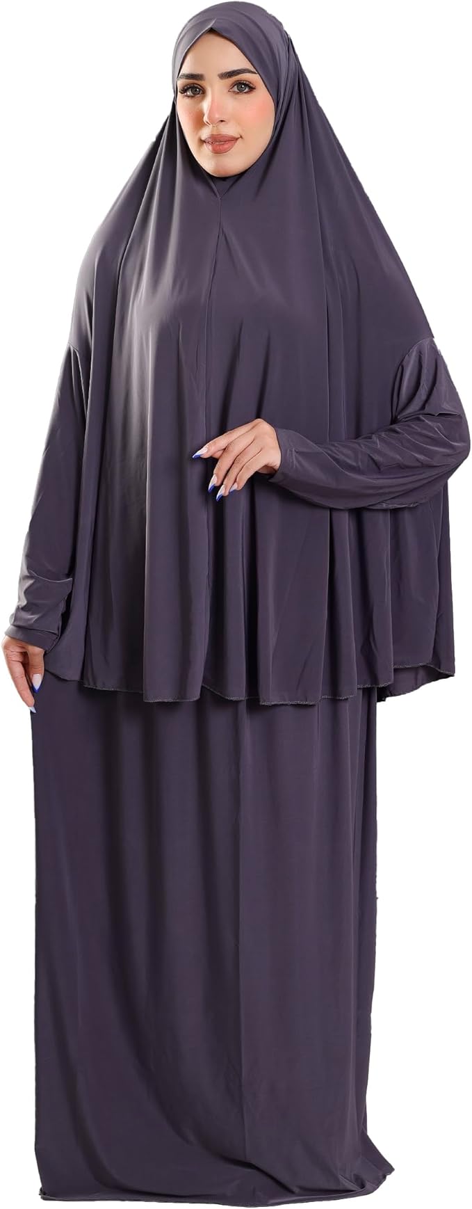 Solid Prayer Drop Cotton Feel Comfortable and Cool Fiber Material - Modern Plain Prayer Set Fits All Taste / إسدال للصلاة سادة من القطن بملمس مريح ورائع - طقم صلاة عصري سادة يناسب جميع الأذواق