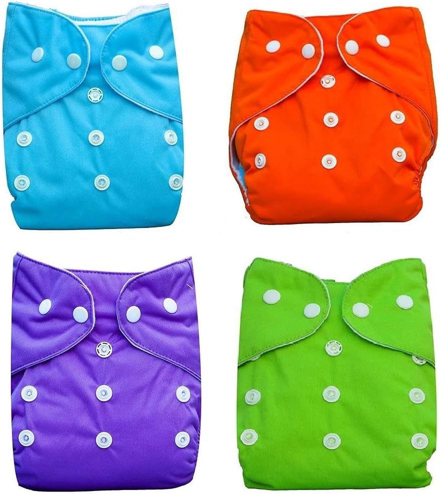 Household All-in-One Washable Multi-Use Cloth Diapers - Comfortable & Eco-Friendly Home Nappy / حفاضات قماش منزلية الكل في واحد قابلة للغسل ومتعددة الاستخدامات - مريحة وصديقة للبيئة