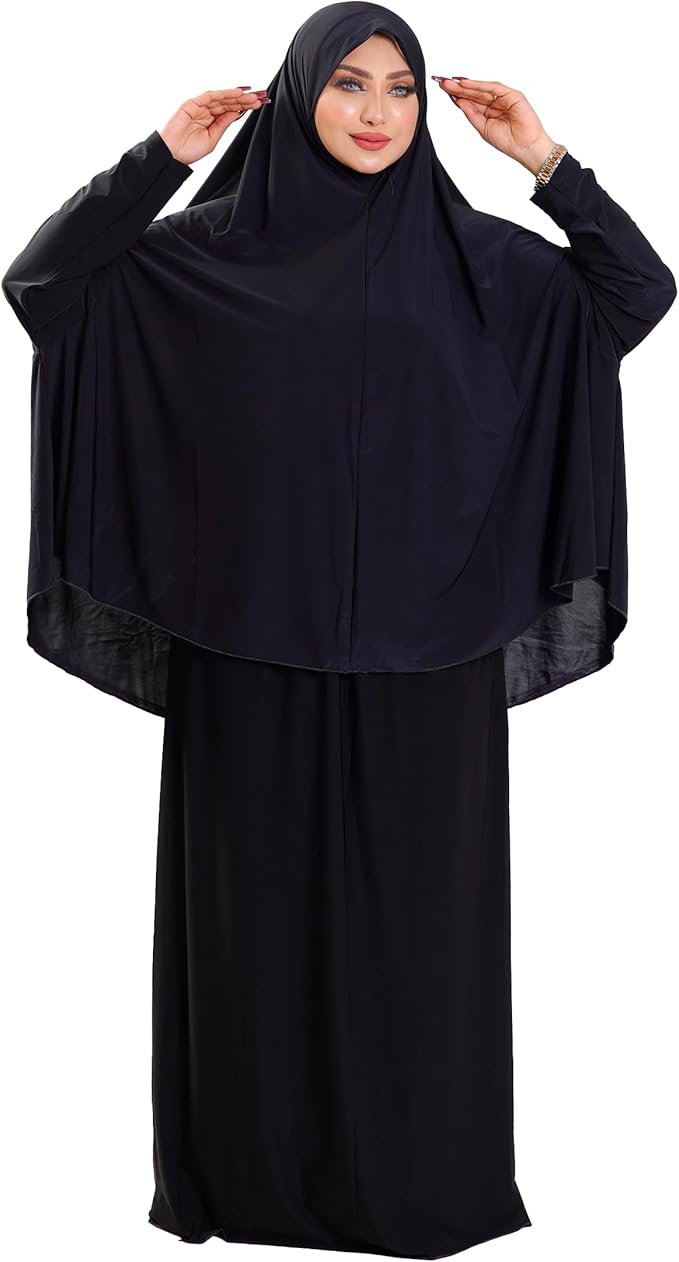 Solid Prayer Drop Cotton Feel Comfortable and Cool Fiber Material - Modern Plain Prayer Set Fits All Taste / إسدال للصلاة سادة من القطن بملمس مريح ورائع - طقم صلاة عصري سادة يناسب جميع الأذواق