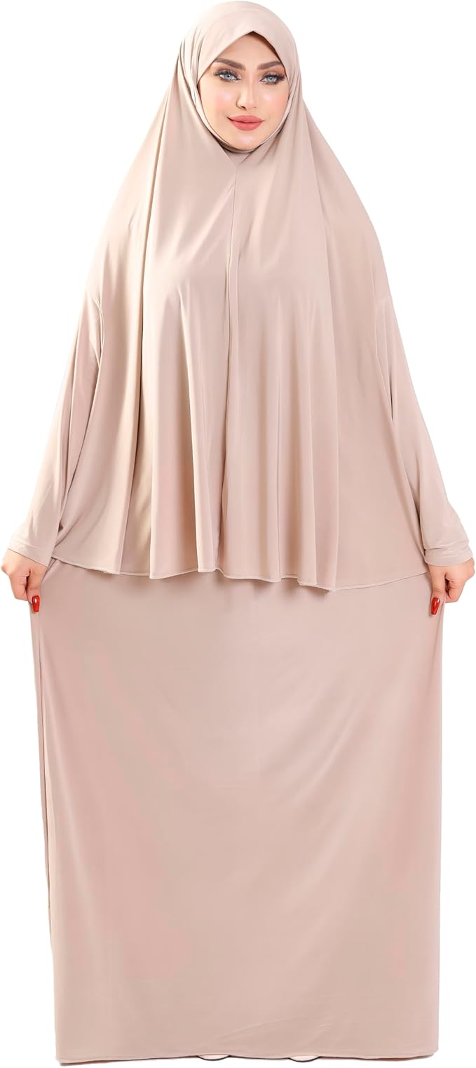 Solid Prayer Drop Cotton Feel Comfortable and Cool Fiber Material - Modern Plain Prayer Set Fits All Taste / إسدال للصلاة سادة من القطن بملمس مريح ورائع - طقم صلاة عصري سادة يناسب جميع الأذواق