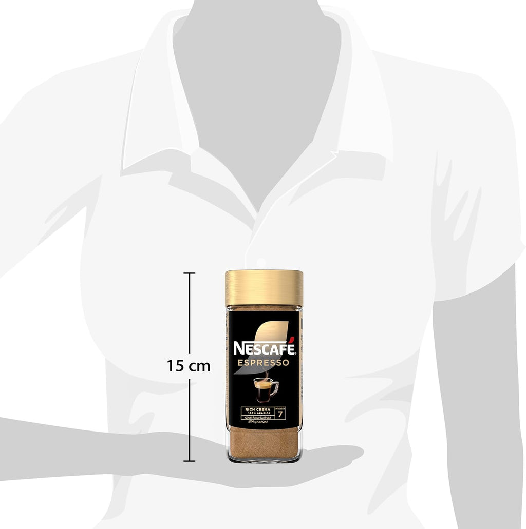 NESCAFÉ gold espresso Italian instant coffee, rich crema,100% arabica, 100g / قهوة اسبريسو سريعة التحضير من نسكافيه، كريمة غنية، 100% ارابيكا، برطمان 100 غرام