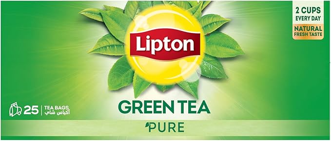 Lipton Green Tea Pure, 25 teabags / شاي أخضر نقي من ليبتون، 25 كيس شاي