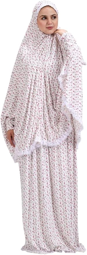 اسدال صلاة خمر وجبة للصلاة للنساء .مقاس واحد (متعدد الالوان) جودة خامه عالية من القطن الناعم ليكرا