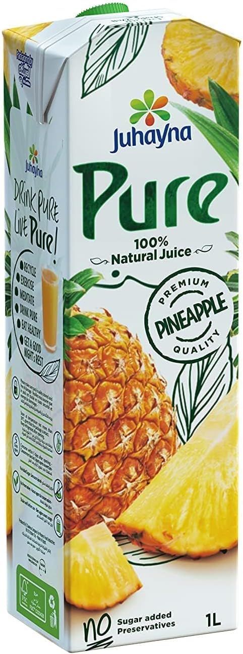 Juhayna pure pineapple juice - 1 liter / عصير اناناس نقي من جهينة - 1 لتر
