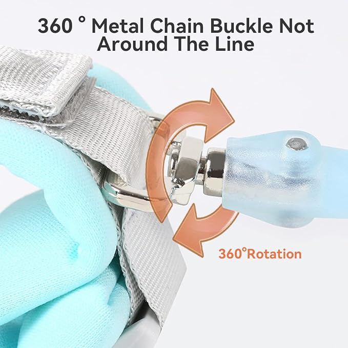 Anti Lost Wrist Link for Toddlers  6.56ft / حلقات معصم مضادة للضياع للاطفال الصغار، زمام معصم للاطفال باللون الازرق مع حبل معصم بتصميم فتح مغناطيسي للحفاظ على طفلك قريبًا وآمنًا بطول 6.5 قدم