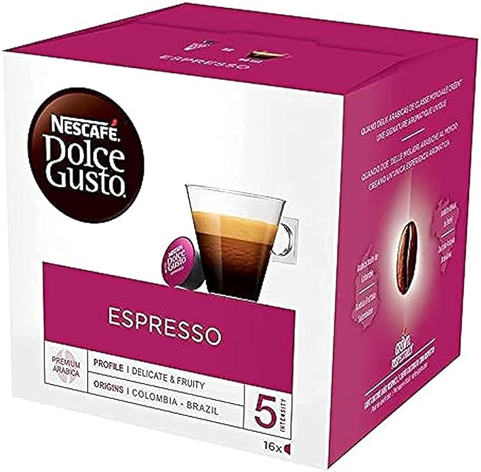NESCAFÉ Dolce Gusto Espresso (16 Capsules) / نسكافيه دولشي جوستو سبريسو 16 كبسوله، صندوق