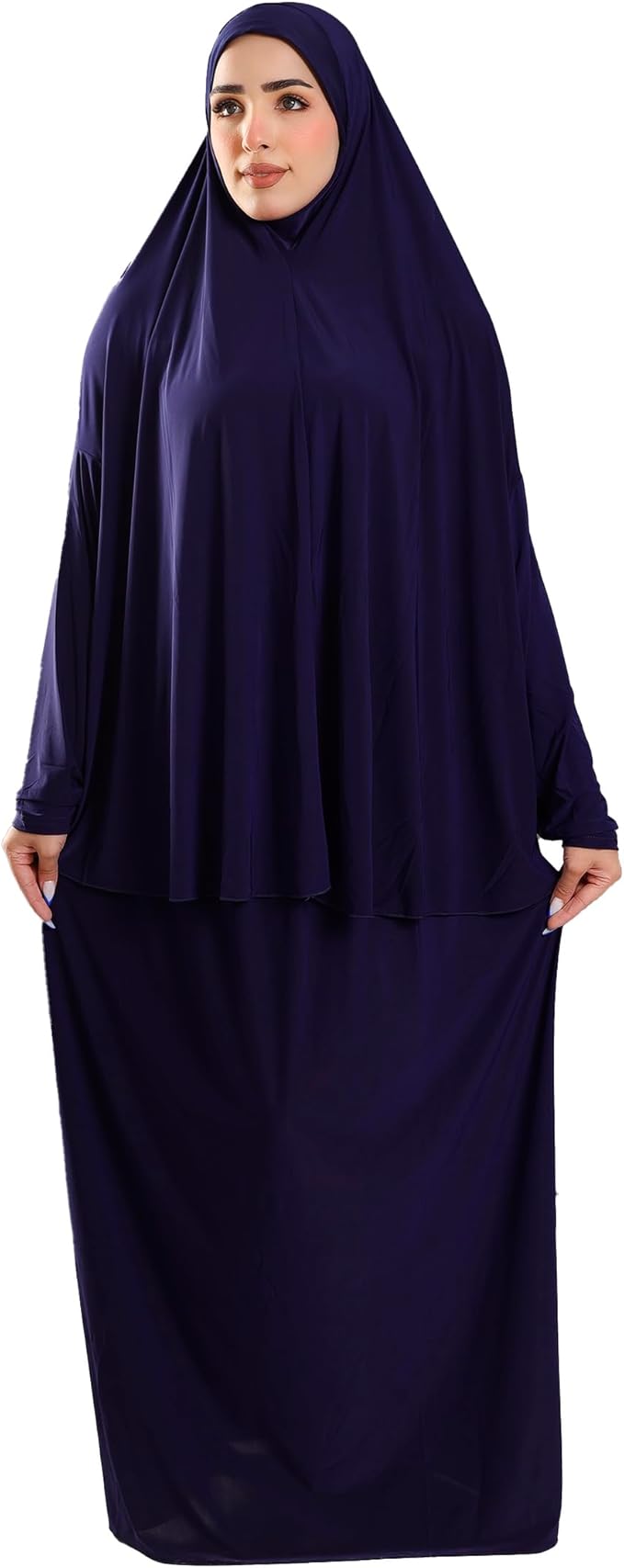 Solid Prayer Drop Cotton Feel Comfortable and Cool Fiber Material - Modern Plain Prayer Set Fits All Taste / إسدال للصلاة سادة من القطن بملمس مريح ورائع - طقم صلاة عصري سادة يناسب جميع الأذواق