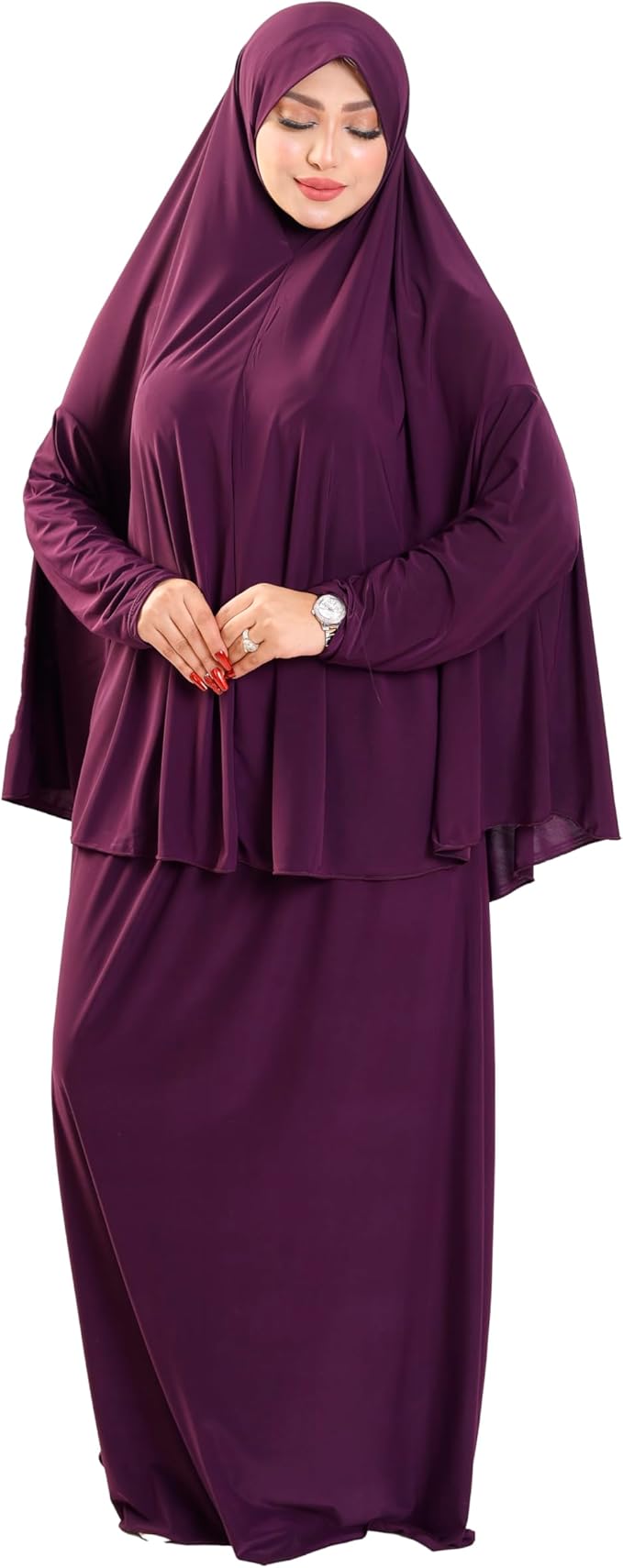 Solid Prayer Drop Cotton Feel Comfortable and Cool Fiber Material - Modern Plain Prayer Set Fits All Taste / إسدال للصلاة سادة من القطن بملمس مريح ورائع - طقم صلاة عصري سادة يناسب جميع الأذواق
