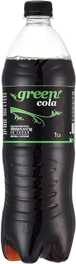 Green Cola 1 Liter / مشروب غازي من جرين كولا بسعة 1 لتر، أسود، مزيج القطن