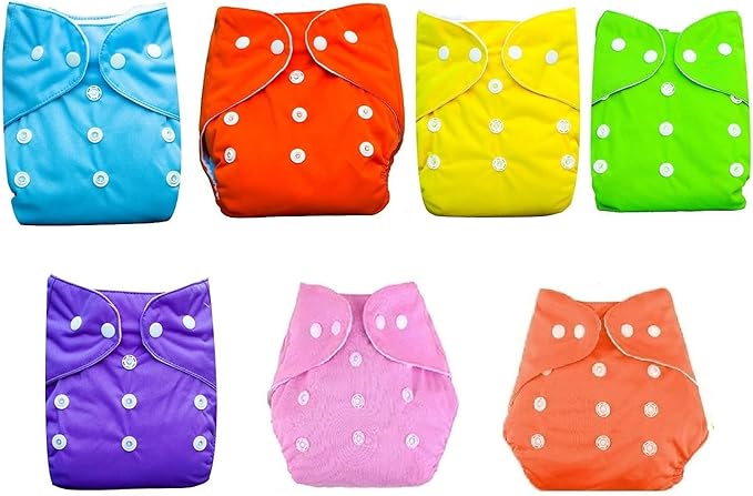 Household All-in-One Washable Multi-Use Cloth Diapers - Comfortable & Eco-Friendly Home Nappy / حفاضات قماش منزلية الكل في واحد قابلة للغسل ومتعددة الاستخدامات - مريحة وصديقة للبيئة