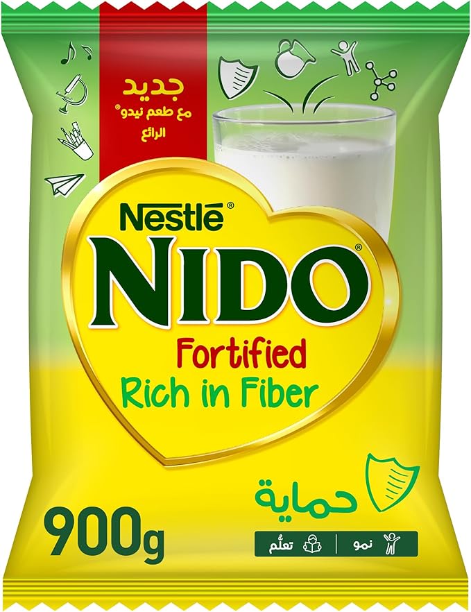 Nido Fiber Milk Powder 900g / مسحوق لبن فايبر من نيدو، وزن 900 جم