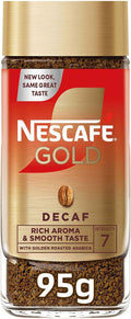 Nescafe Gold Decaf Instant Coffee Jar 95g / قهوة سريعة التحضير من نسكافيه جولد منزوعة الكافيين 95 جرام