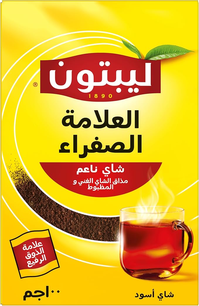 Lipton Black Tea With Sun Dried Tea Leaves, Loose, For A Rich Natural Taste, 100g / شاي اسود داست ليبل من ليبتون - 100 جرام