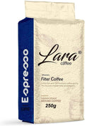 Lara Coffee- filter coffee 100% premium ground coffee Medium Roast 250 gr / قهوة لارا - قهوة بفلتر قهوة مطحونة فاخرة 100 تحميص متوسط، 250 غرام