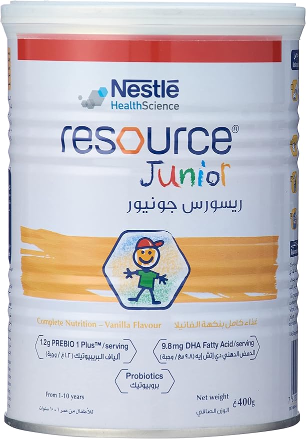 Nestlé Resource Junior 400g / غذاء كامل بنكهة الفانيلا ريسورس جونيور من نستله - 400 جرام