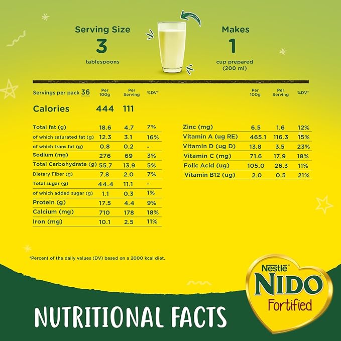 Nido Fiber Milk Powder 900g / مسحوق لبن فايبر من نيدو، وزن 900 جم