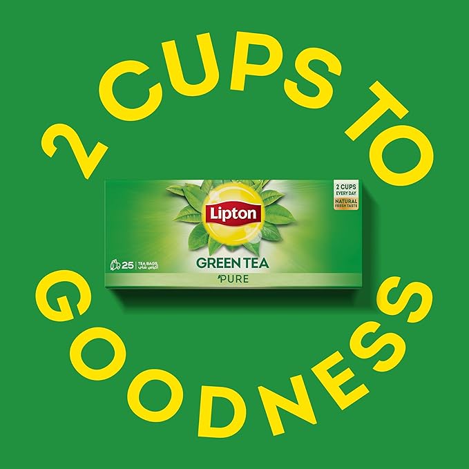 Lipton Green Tea Pure, 25 teabags / شاي أخضر نقي من ليبتون، 25 كيس شاي