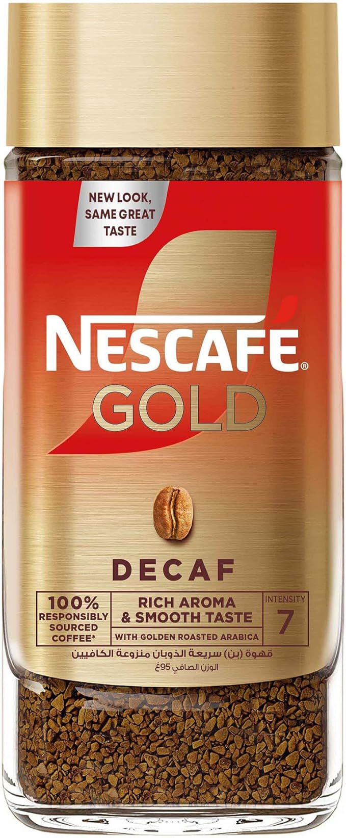 Nescafe Gold Decaf Instant Coffee Jar 95g / قهوة سريعة التحضير من نسكافيه جولد منزوعة الكافيين 95 جرام