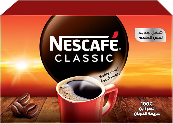 Nescafe Classic Instant Coffee 1.8g - 25 sachet / قهوة نسكافيه كلاسيك سريعة التحضير 1.8 جرام - 25 كيس