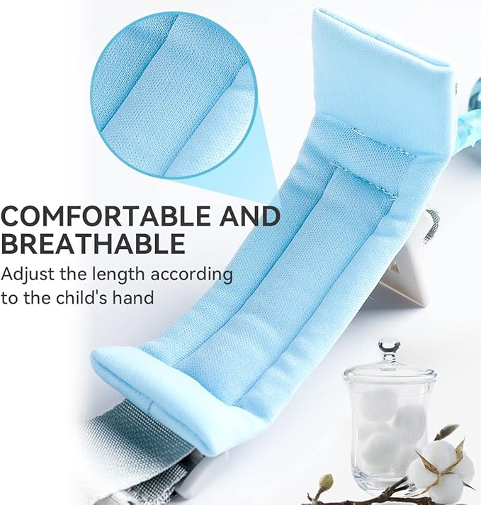 Anti Lost Wrist Link for Toddlers  6.56ft / حلقات معصم مضادة للضياع للاطفال الصغار، زمام معصم للاطفال باللون الازرق مع حبل معصم بتصميم فتح مغناطيسي للحفاظ على طفلك قريبًا وآمنًا بطول 6.5 قدم