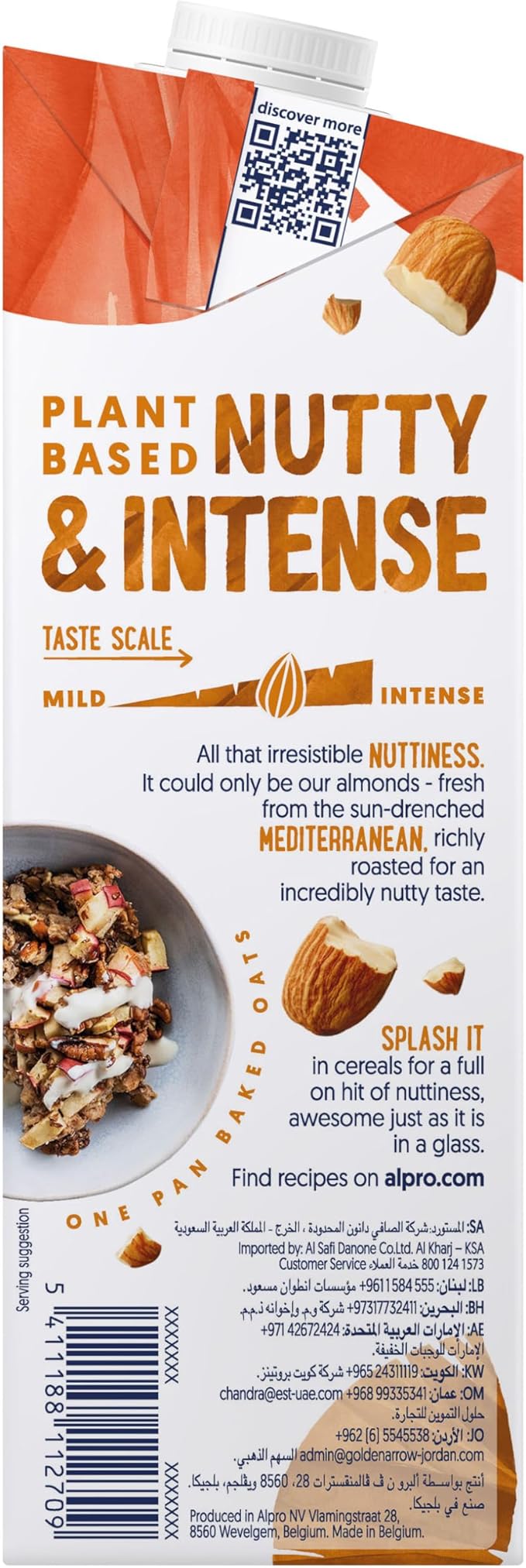 Alpro almond milk unsweetened - 1l / حليب لوز غير محلى بحجم 1 لتر من البرو