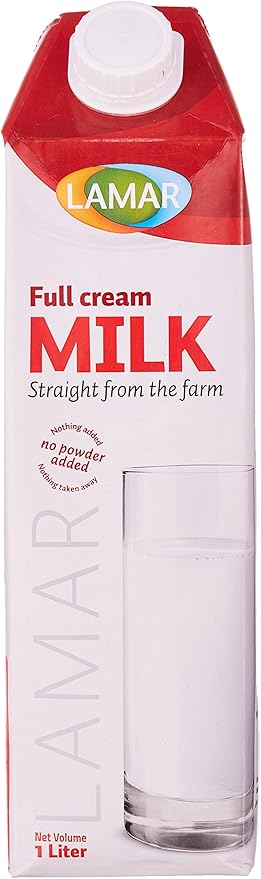 Lamar full fat milk - 1 liter / عبوة حليب كامل الدسم من لمار- 1 لتر