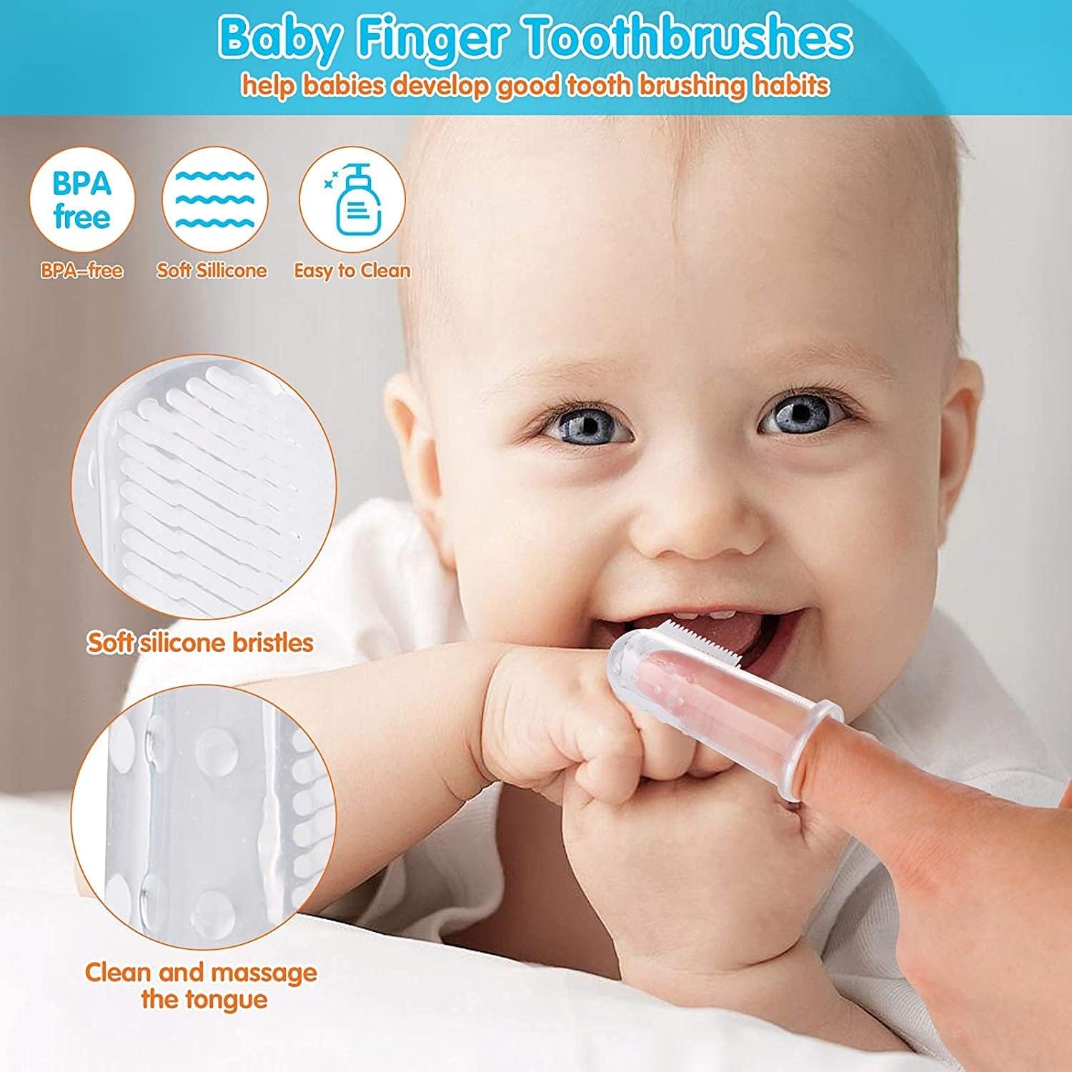 Bennort Baby Healthcare and Grooming Kit Care Keep Healthy and Clean -Infant Toddlers / مجموعة العناية الصحية والعناية بالأطفال 10 في 1 من بينورت فرشاة شعر للأطفال - قصافة أظافر - منظف الأنف - أسنان للإصبع - مقص متعدد الألوان