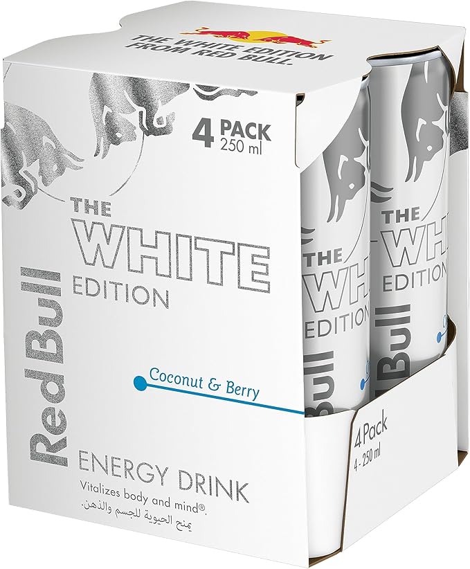 Red Bull Energy Drink, Coconut & Berry, 250ml (4 pack) / مشروب الطاقة من ريد بول، جوز الهند والتوت، 250 مل (4 عبوات)