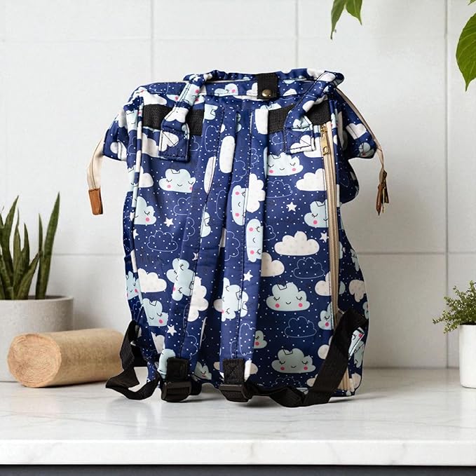 Mommy Backpack Practical and Comfortable / حقيبة ظهر مامي عملية ومريحة – للحفاظ على متعلقات البيبي بتصميم عصري مقاوم للماء مع جيب أمامي للحفاظ على الببرونة دافئة من BAGHERA STORE