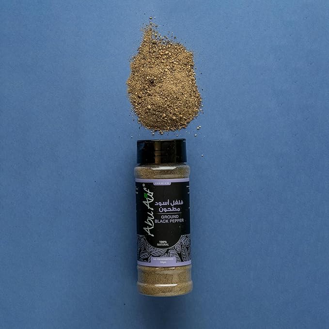 Abu Auf Grind Black Pepper 90 Gm / فلفل اسود مطحون من ابو عوف، 90 جرام