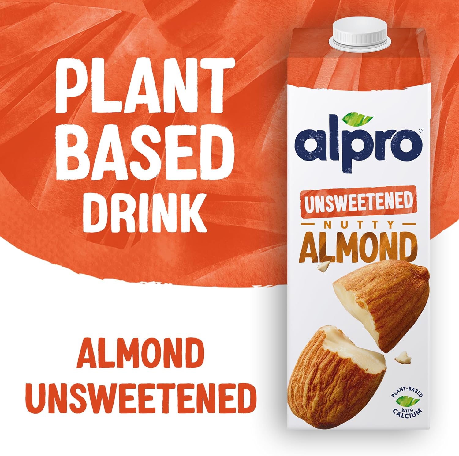 Alpro almond milk unsweetened - 1l / حليب لوز غير محلى بحجم 1 لتر من البرو